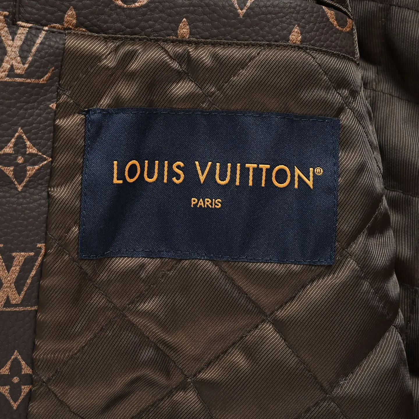 Louis Vuitton/Louis Vuitton old flower printed leather jacket